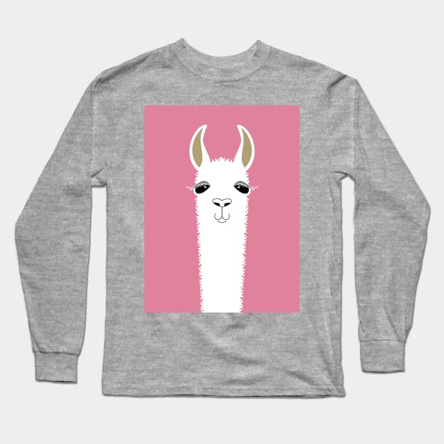 LLAMA PORTRAIT #5 Long Sleeve T-Shirt by JeanGregoryEvans1